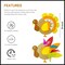 4E's Novelty Turkey Plate Craft Kit for Kids (4 Pack) – DIY Thanksgiving Arts & Crafts, 2 Styles, Self-Adhesive Foam Stickers, Feathers & Googly Eyes, Fall Activity for Toddlers, Kids & Classroom Fun